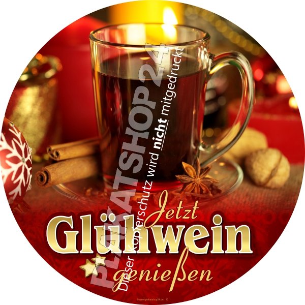 Glühwein-Aufkleber für Glühweinausschank