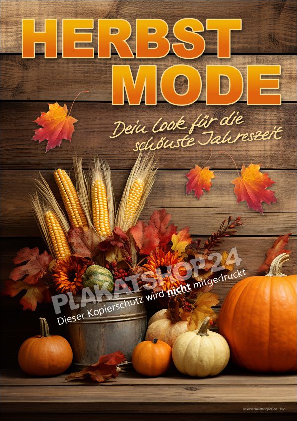 Herbst Mode Plakatwerbung