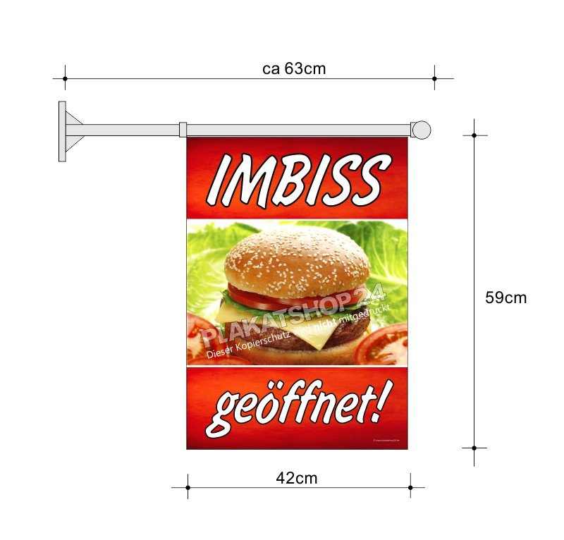 Imbiss-Flagge A2 für Imbissbetriebe