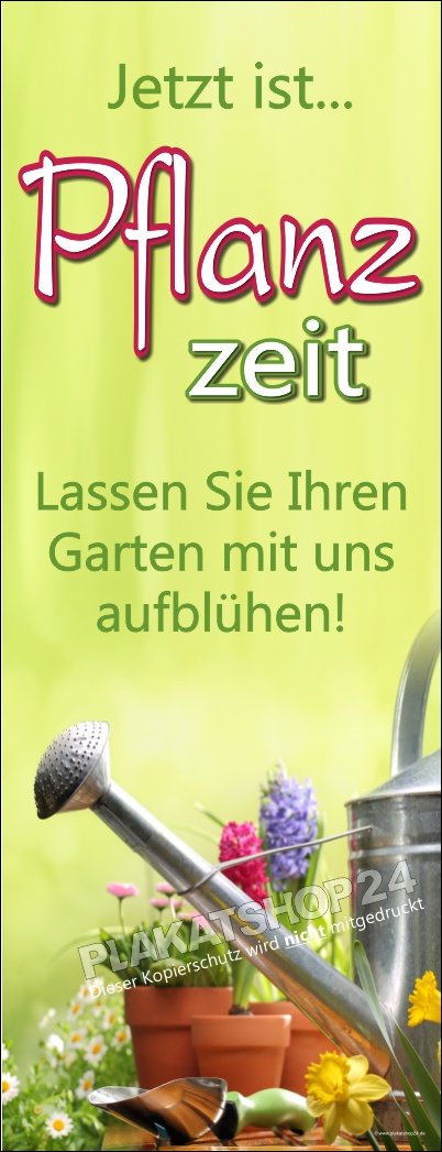 Banner für Werbung zur Pflanzzeit