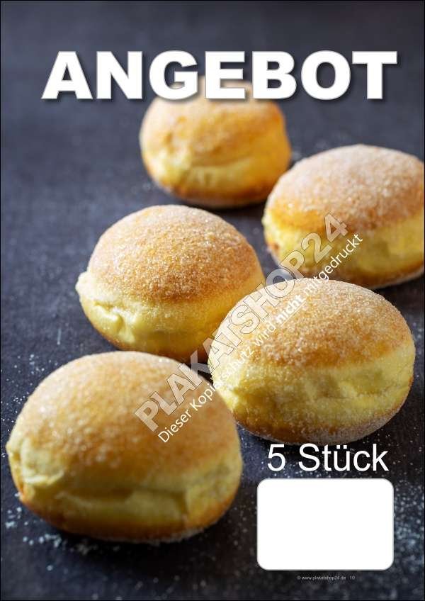 Angebotsplakat Berliner / Pfannkuchen