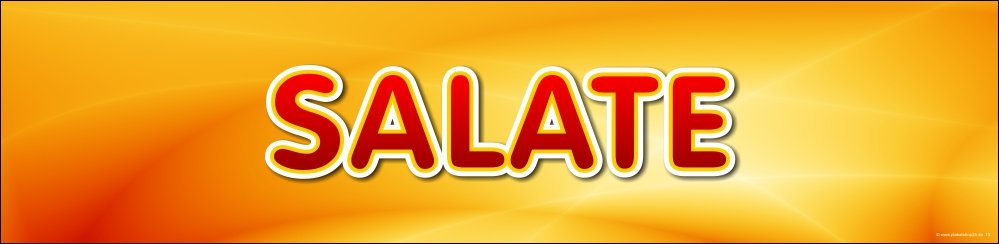 XA7972 Schriftzug Salate als selbstklebende Folie