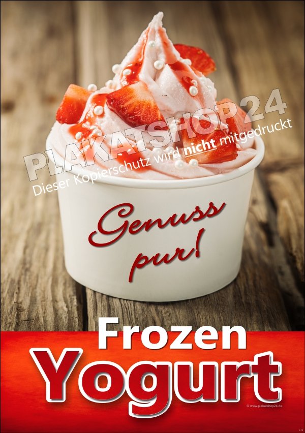 Werbeplakat für Frozen Yogurt für Kundenstopper oder Bockständer
