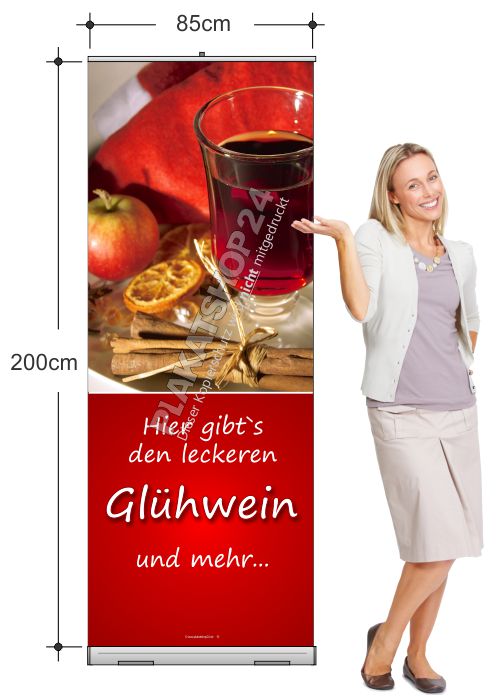 Rollupdisplay für Glühwein-Stand