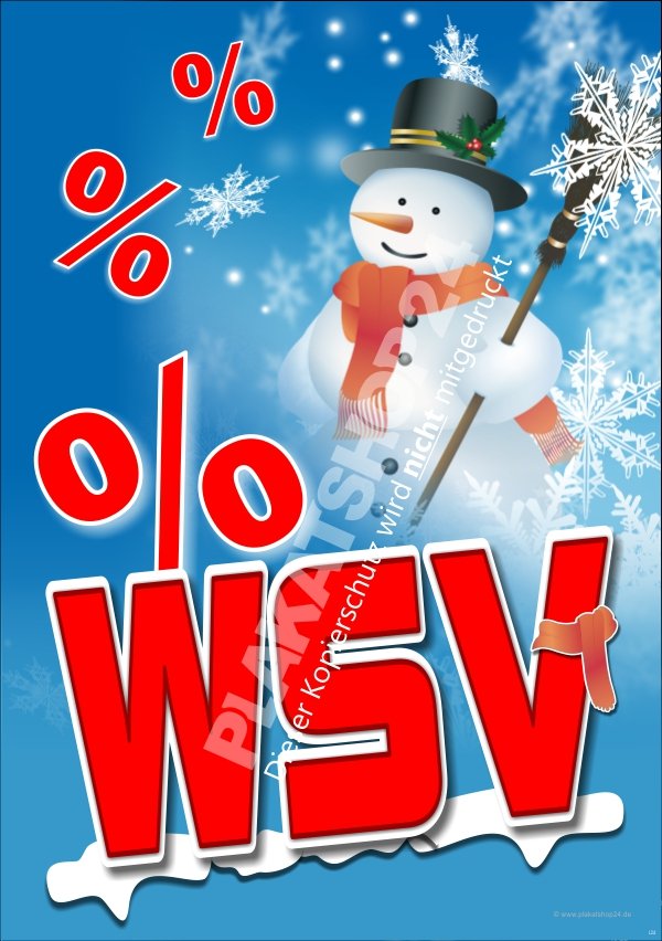 WSV-Plakat für den Winter-Schluss-Verkauf