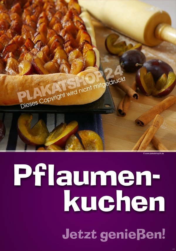 Pflaumenkuchen-Plakat - Zwetschgenkuchen