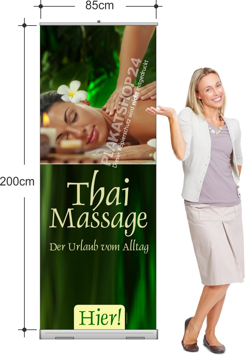Thaimassage-Rollup-Banner für Werbung Thaimassage
