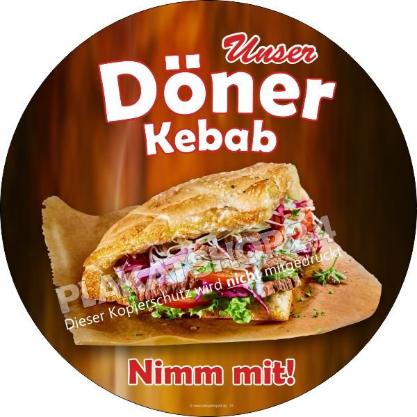 Werbefolie Döner Kebab to go