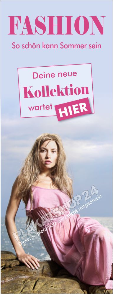 Deine Sommer Kollektion Hier - Werbeplane Deine Sommer Kollektion Hier - Werbeplane