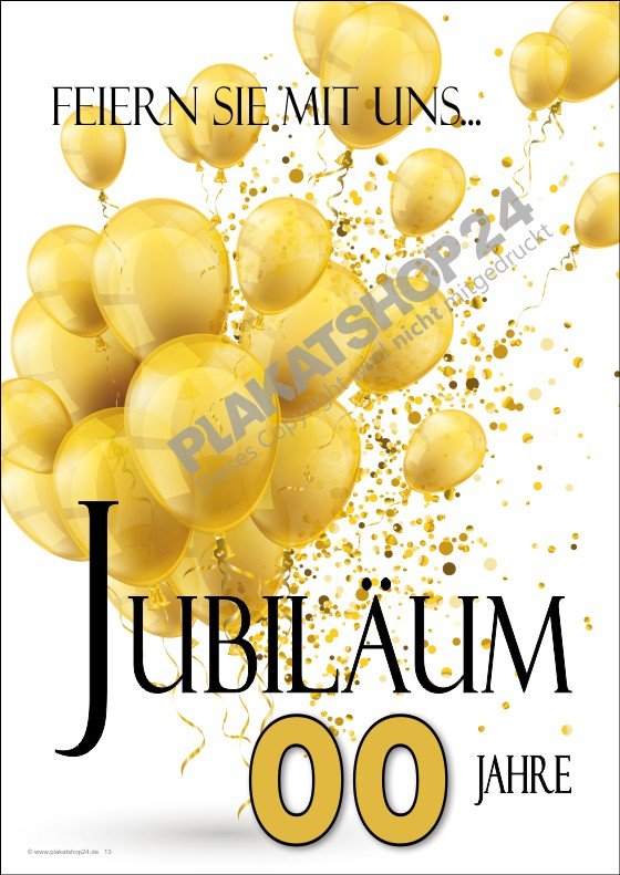 Dekoposter für Werbung zum Firmenjubiläum