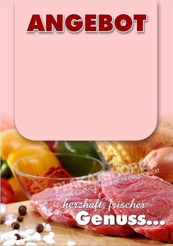 Fleischer-Angebots-Plakat für Ihre Fleischerei-Angebote