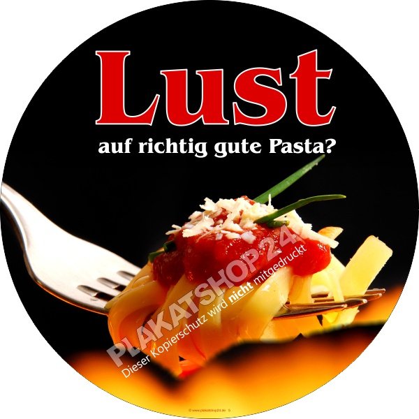 Pastaaufkleber mit Foodabbildung