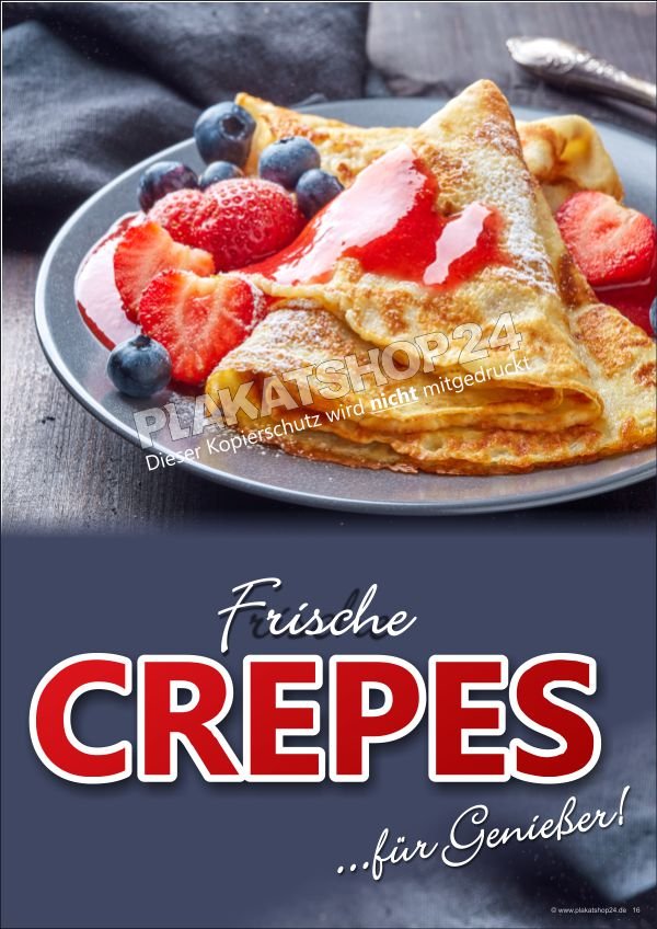 Crepes-Plakat für den süßen Crepes