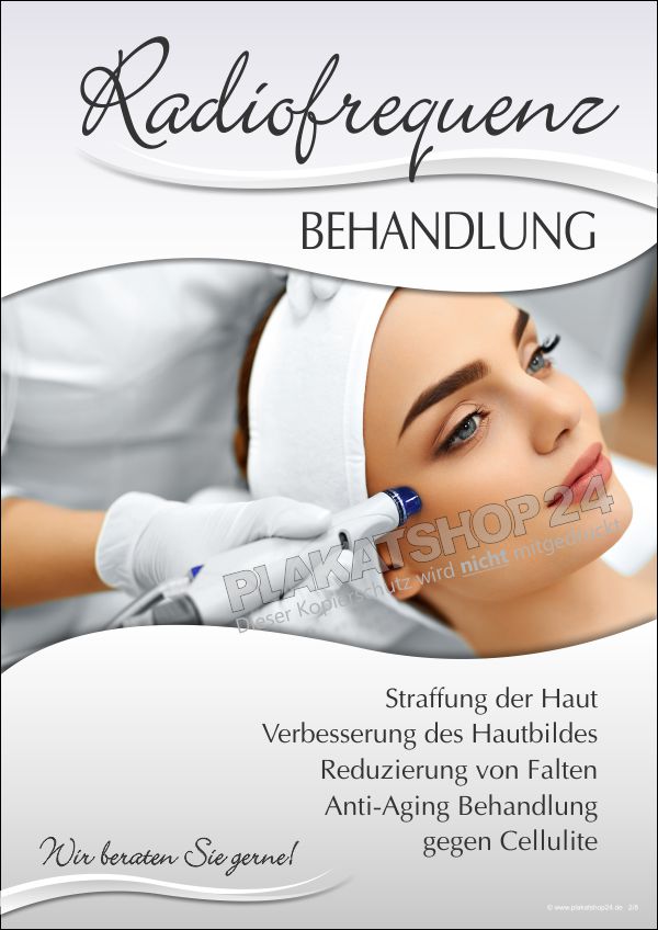 Kosmetikposter für die Radiofrequenzbehandlung