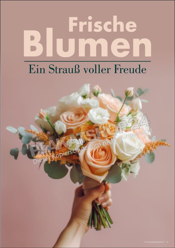 Werbeplakat für den Verkauf von frischen Blumen
