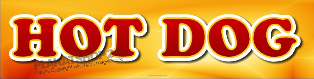 Aufkleber Hot Dog als selbstklebende Werbefolie für Hot Dog Werbung