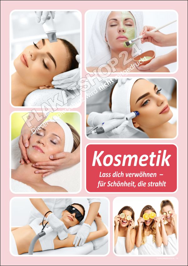 Poster Kosmetikbehandlungen-Collage