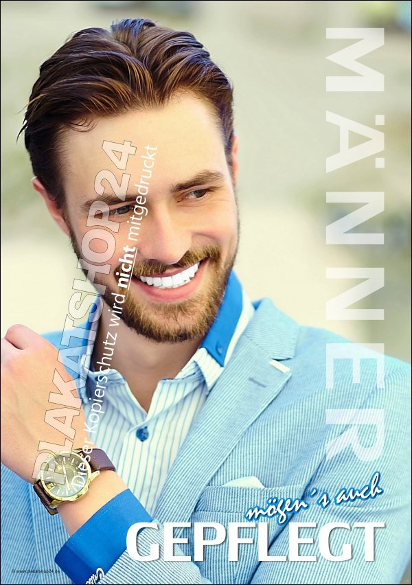 XA7621 Werbeplakat für Herrenmode