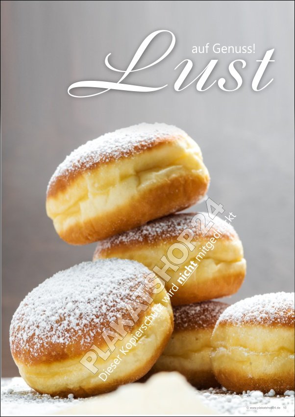 Berlinerplakat Pfannkuchenposter Bäckereireklame