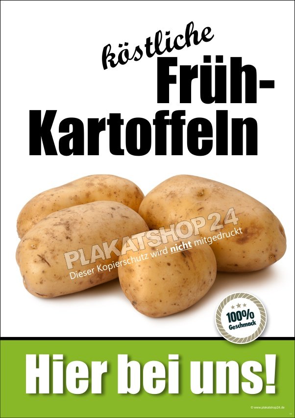 Günstiges Kartoffelplakat für ab Hofverkauf, Marktstand