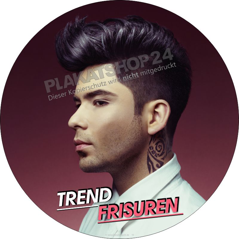 Werbefolie Undercut Herrenhaarschnitt