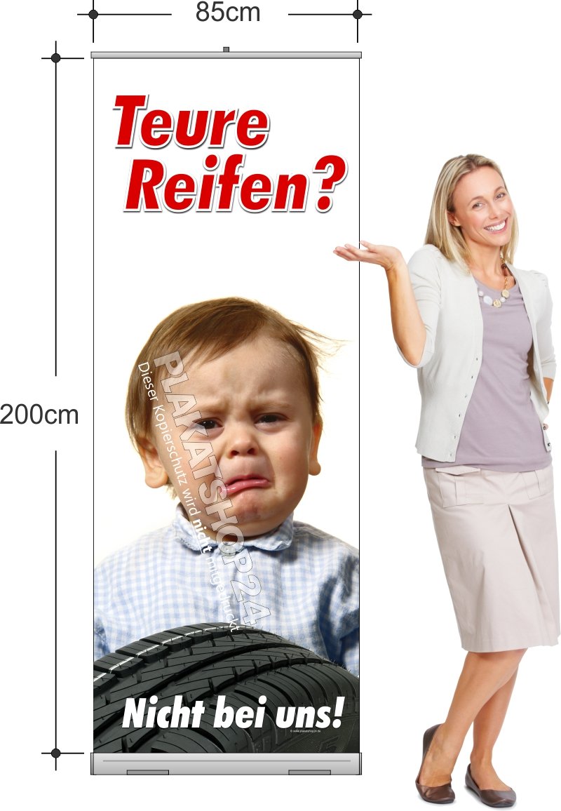 Rollup-Banner für Reifenwerbung für Reifenserice