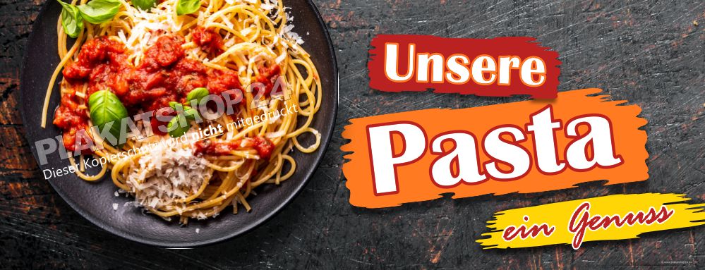 Werbeplane Nudelgerichte / Pasta