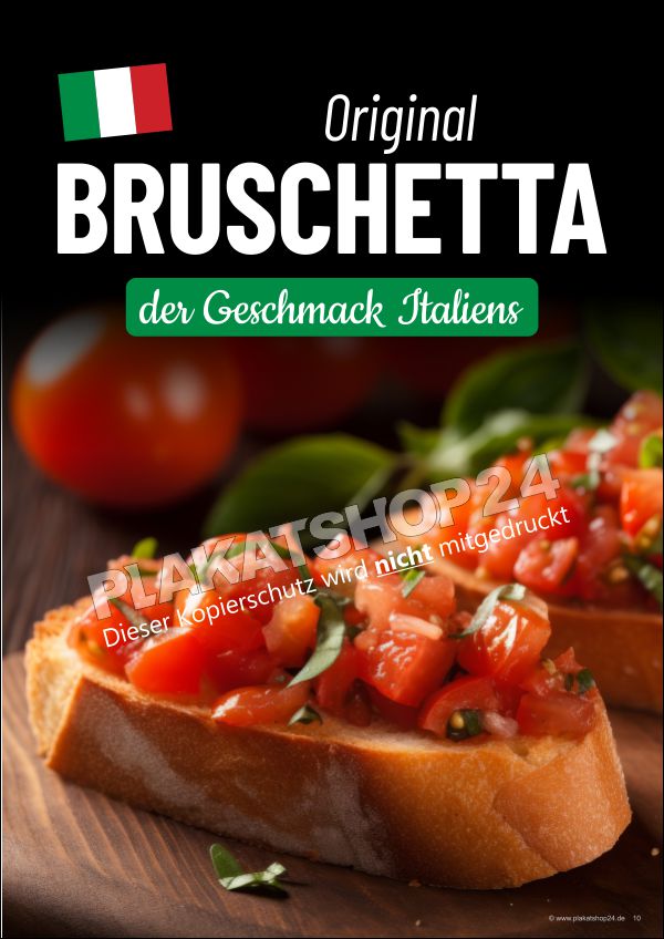Modernes Bruschetta Plakat für Kundenstopper Modernes Bruschetta Plakat für Kundenstopper