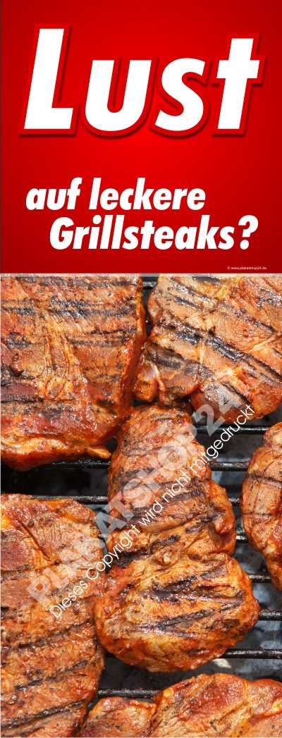 Werbebanner Lust auf leckere Grillsteaks