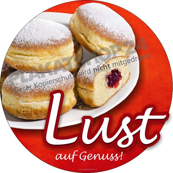 Werbefolie für Berliner, Pfannkuchen, Krapfen