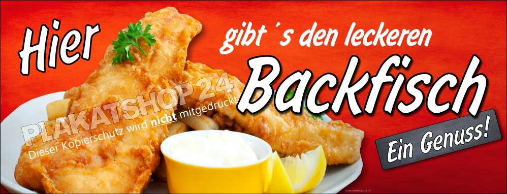 XA7541 Banner für Backfisch-Werbung