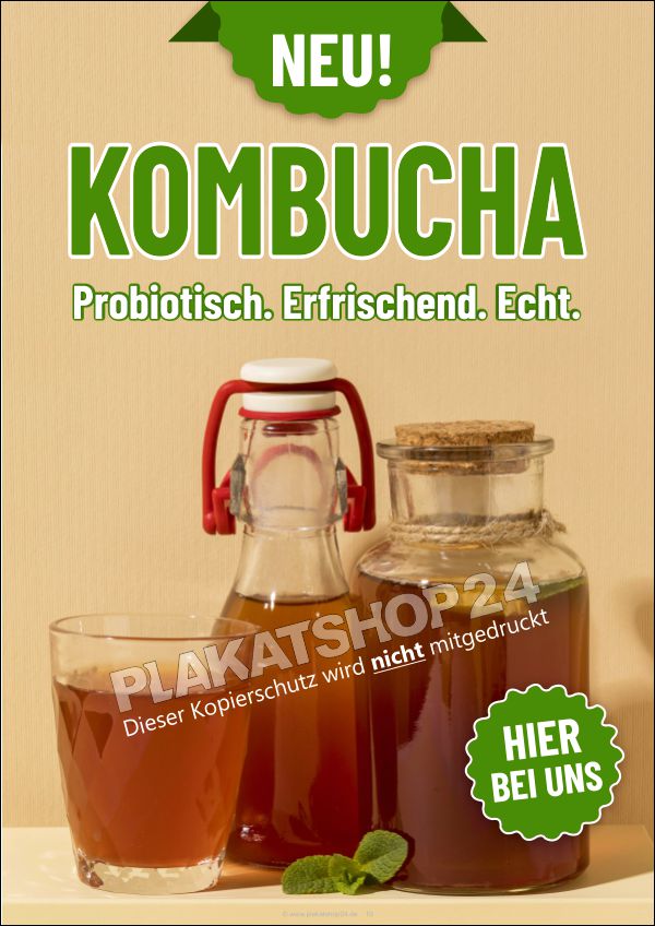 Poster für Kombucha Werbung
