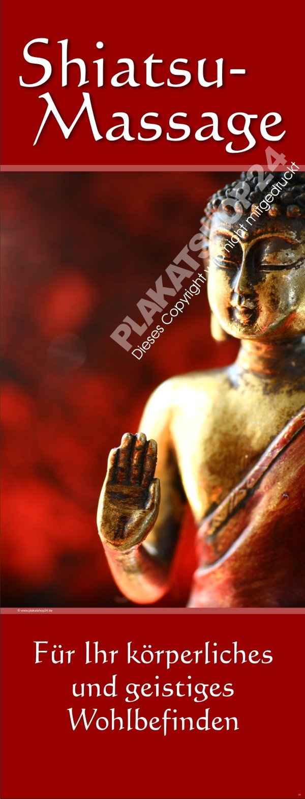 Banner Shiatsu-Massage als Werbung für Shiatsu-Massage