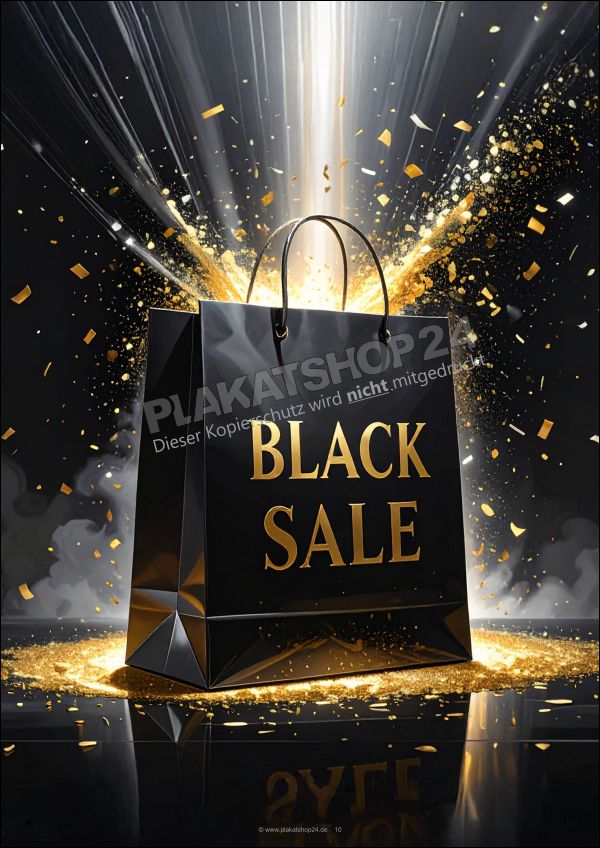 Plakatwerbung Black Sale Angebote