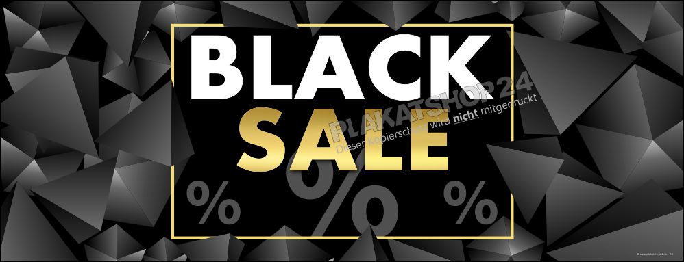 Werbeplane für den Black-Sale Verkauf