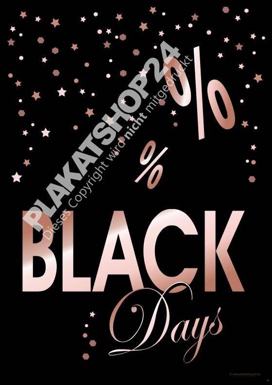 Werbeschild Black Days Ausverkauf