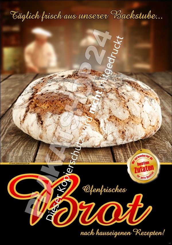 Brotplakat für Bäckerei 