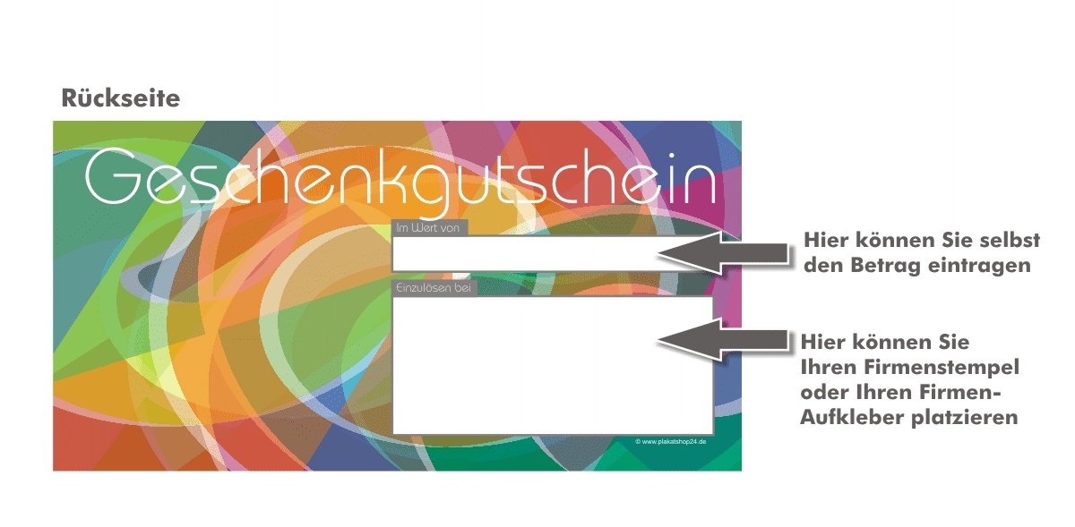 Geschenkgutschein mit modernem Layout für alle Branche