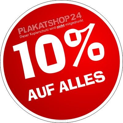 XA8750 Prozente-Aufkleber 10% auf Alles!