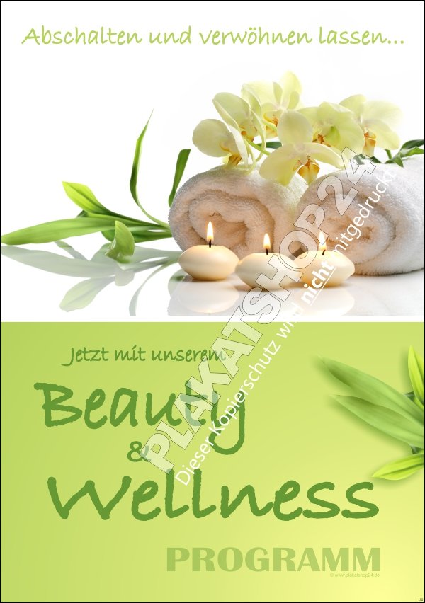 Werbeposter für Beauty und Wellness