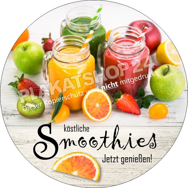 Smoothie-Aufkleber mit Getränkefoto