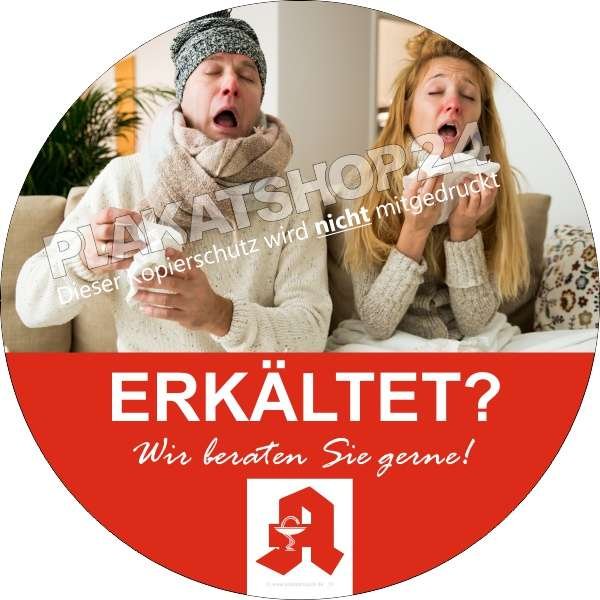 Werbefolie Apotheken Erkältungszeit / Grippewelle