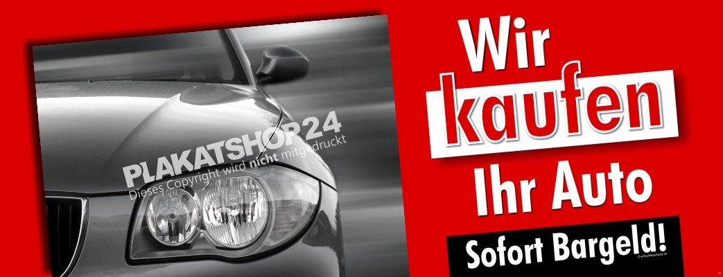 Banner Autokauf Wir kaufen Ihr Auto Sofort Bargeld