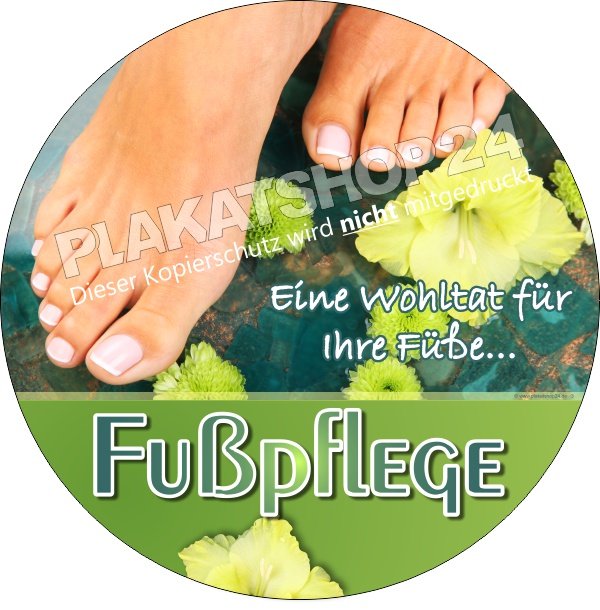 Schöne Füße-Aufkleber Werbefolie für Fußpflege