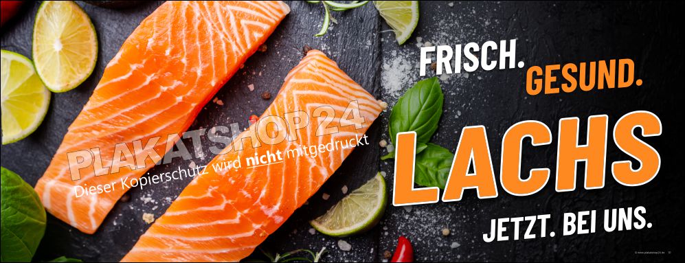 Frischer Lachs Banner für mehr Umsatz