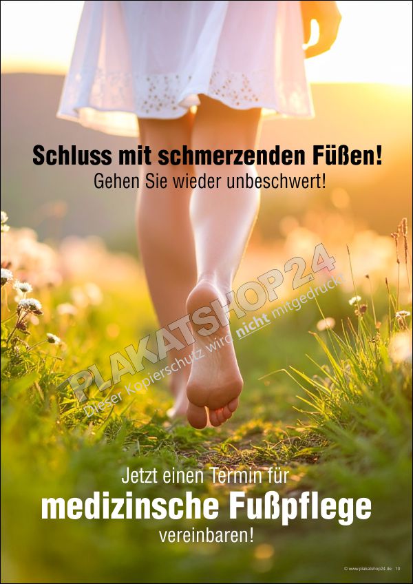 Werbeplakat medizinische Fußpflege / Podologie