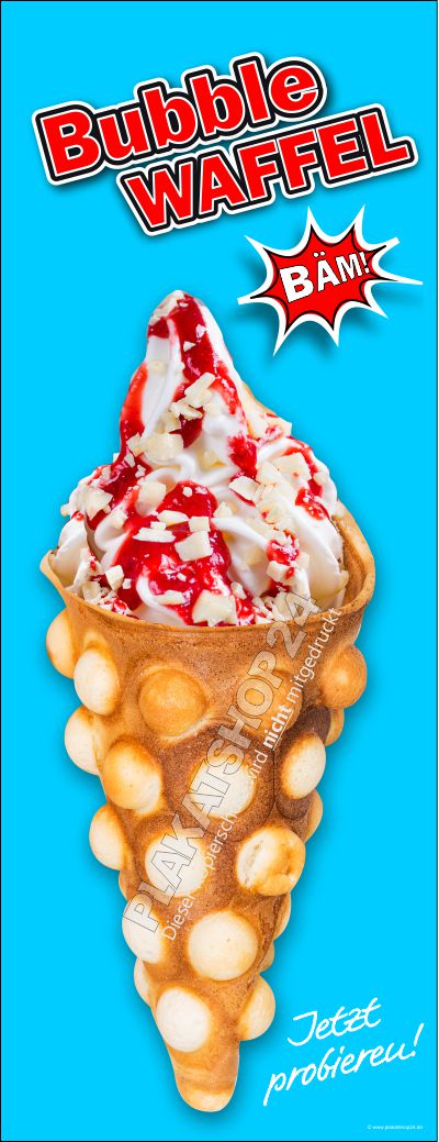 PVC-Banner für Eis-Bubble Waffel
