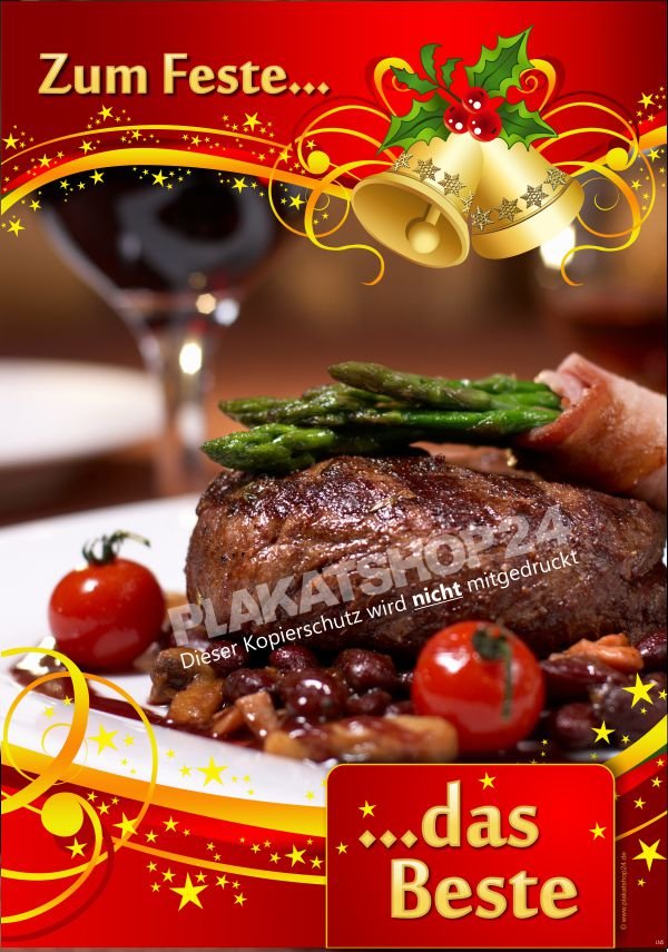 3518b3830bff2e0056ae6fff3d632d83 Fleischerei-Plakat für die Weihnachtswerbung Fleischerei