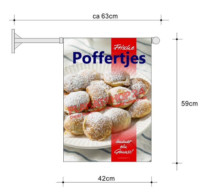 Stockfahne Poffertjes