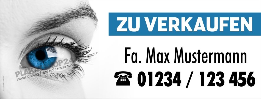 Werbebanner "zu verkaufen" für den Verkauf von Immobilien